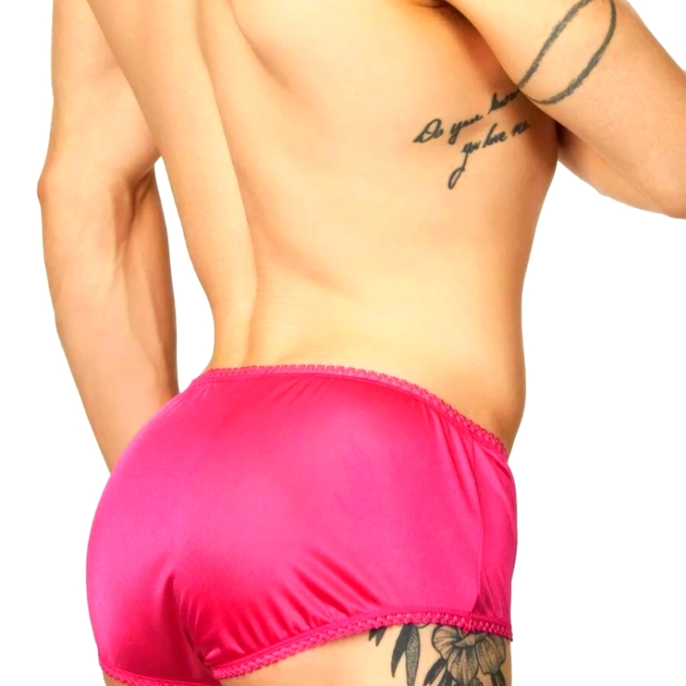 NEW Body Aware/ Xdress Satin Tricot  Panty/ Brief  Medium  Magenta
